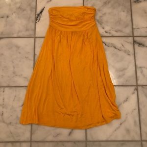 Golden Strapless Dress